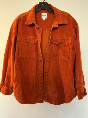 Kensie Corduroy Jacket in Burnt Orange